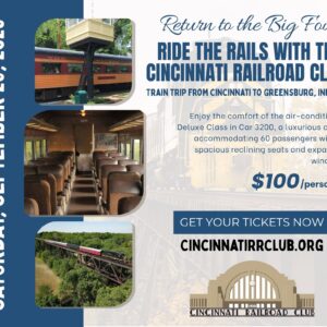 Return to the Big Four | Cincinnati Railroad Club Train Trip |  Saturday, September 26, 2026